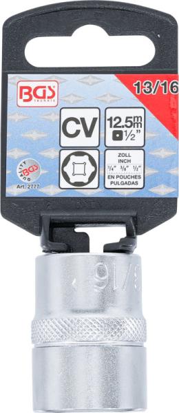 Steckschlüssel-Einsatz Zollgrösse Sechskant 1/2" SW 13/16"